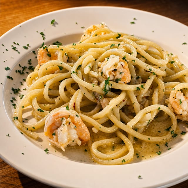 Shrimp Scampi Dinner Pasta.