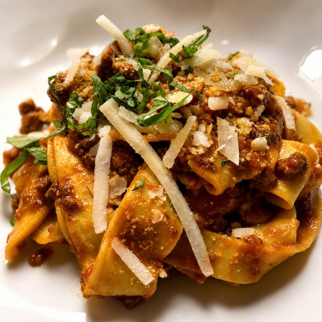 Pappardelle Bolognese.