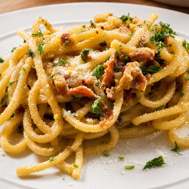 Bucatini Carbonara.