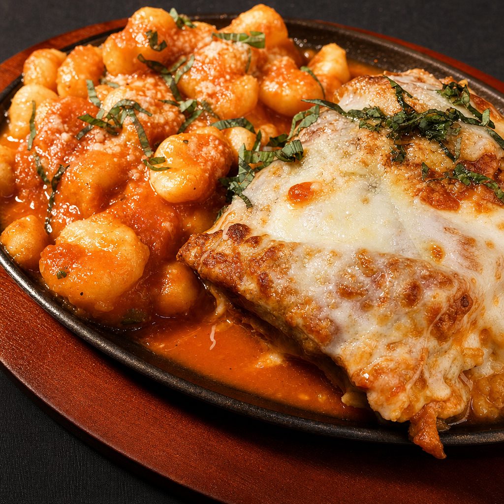 Eggplant Parm w/ Gnocchi.